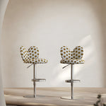 Load image into Gallery viewer, Modern Upholstered Adjustable Bar Stool with Petal Back 1 Piece