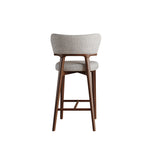 Load image into Gallery viewer, Modern Upholstered Bar Stool with Curved Backrest and Wood Frame 1 Piece