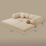 Load image into Gallery viewer, 70.8" Modern Minimalist Lounge Sofa Bed Convertible Daybed Detachable Cushions