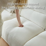 Load image into Gallery viewer, 106.2'' Modern Electric Reclining Sofa Cream Fabric Power Sofa with Adjustable Footrest and Wide Armrests