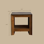 Load image into Gallery viewer, Modern Solid Wood Nightstand Textured Drawer Front Bedside Table with Open Shelf Minimalist Storage Side Table