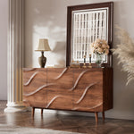 Load image into Gallery viewer, Modern Sideboard Wood 3-Door Cabinet Adjustable Shelves