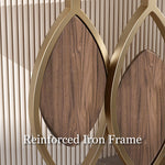 Load image into Gallery viewer, Modern Sintered Stone Entryway Console Table with Gold Metal Artistic Base