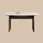 Load image into Gallery viewer, 50.7" Versatile Extendable Dining Table Round to Oval Conversion