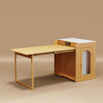 Load image into Gallery viewer, 73'' Murphy Fold-Out Dining Table with Sintered Stone Top Space-Saving