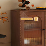 Load image into Gallery viewer, Sideboard Walnut Cabinet with 4 Drawers Spacious Storage