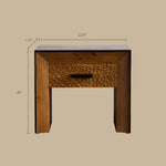 Load image into Gallery viewer, Modern Solid Wood Nightstand Textured Drawer Front Bedside Table with Open Shelf Minimalist Storage Side Table