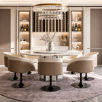Load image into Gallery viewer, Modern Luxury Swivel Accent Chair Upholstered Vanity Chair with Gold Pedestal Base 1 Piece