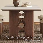 Load image into Gallery viewer, 62.9'' Dining Table Modern Design Elegant Appearance Spacious Surface for Dining and Gathering