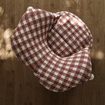 Load image into Gallery viewer, Curved Wingback Jester Style Swivel Chair with Soft Textile Upholstery