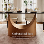 Load image into Gallery viewer, Modern Dining Table Sintered Stone Matte Black Surface