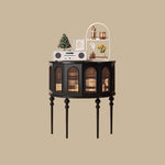 Load image into Gallery viewer, 31.2“ ”Solid Wood Curved Entryway Console Table with Glass Panel Doors