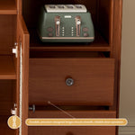 Load image into Gallery viewer, Walnut Sideboard Rattan Arched Doors Ideal Storage Solution for Dining Room and Kitchen