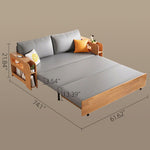 Load image into Gallery viewer, Solid Wood Sofa Bed Charging Function Storage Drawer Modern Minimalist