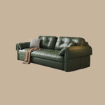 Load image into Gallery viewer, Contemporary Faux Leather Sofa Bed Sleeper Sofa with Hidden Storage & Metal Frame