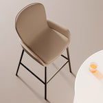 Load image into Gallery viewer, Modern Upholstered Bar Stool with Armrests PU Leather Counter Chair Metal Frame Kitchen Island Bar Chair 1 Piece