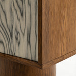 Load image into Gallery viewer, 55.1'' Wabi-Sabi Walnut TV Stand with Scalloped Doors Mid Century Modern Media Console