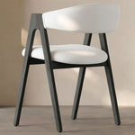 Load image into Gallery viewer, Modern Nordic Dining Chair Set of 2 PU Leather & Solid Wood Frame