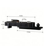 Load image into Gallery viewer, Modern Extendable TV Stand with Marble Top and Black Wood Finish