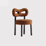 Load image into Gallery viewer, Modern Bouclé Dining Chair with Sculptural Open Backrest 1 Piece
