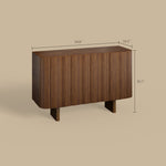 Load image into Gallery viewer, 54.6'' Modern Fluted Wood Sideboard Cabinet with Mid-Century Legs