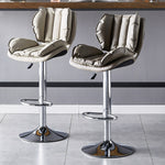 Load image into Gallery viewer, Modern Upholstered Bar Stool with Armrests PU Leather Counter Chair Metal Frame Kitchen Island Bar Chair 1 Piece