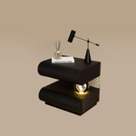 Load image into Gallery viewer, Modern Nightstand with Scratch-Resistant Leather & Smart Sensor Lighting