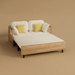 Load image into Gallery viewer, Stylish multifunctional sofa bed with decorative pillows and decor