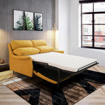 Load image into Gallery viewer, 66.9'' Modern Fabric Pull Out Sofa Bed with Mattress Convertible Sleeper Couch with Metal Frame Upholstered Loveseat