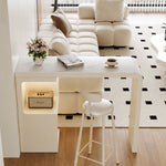 Load image into Gallery viewer, Black and White Finish Marble Surface Home Coffee Bar Table Set