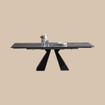 Load image into Gallery viewer, 54.6"- 78" Modern Folding Dining Table Versatile and Stylish in Dark Gray