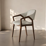 Load image into Gallery viewer, Set of 2 Modern Wooden Dining Chair with Upholstered Seat Mid Century Armchair Solid Wood Frame Minimalist Design