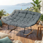 Load image into Gallery viewer, Modern Outdoor Lounge Chair with Plush Cushioned Seat and Rocking Base