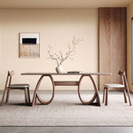 Load image into Gallery viewer, Contemporary Wooden Dining Table with Ceramic Top Modern Aesthetic