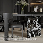 Load image into Gallery viewer, 54.6"/62.4" Modern Italian Dining Table Black Marble Base & Minimalist Luxury Design