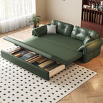 Load image into Gallery viewer, Contemporary Faux Leather Sofa Bed Sleeper Sofa with Hidden Storage & Metal Frame