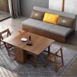 Load image into Gallery viewer, Solid Wood Convertible Sofa Bed with Storage & Dining Table Function Foldable Multi-Functional Sofa for Modern Living