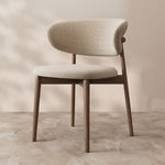 Load image into Gallery viewer, 2PCS Dining Chair Modern Ash Wood Frame Curved Backrest