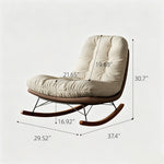 Load image into Gallery viewer, Modern Rocking Lounge Chair with Oversized Cushion Upholstered Accent Chair