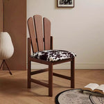 Load image into Gallery viewer, 17&#39;&#39;2PCS Vintage Style Dining Chair Solid Wood Fan Back Cowhide Pattern Seat
