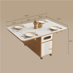 Load image into Gallery viewer, Multi-Functional Folding Coffee Table with Hidden Storage Extendable Design Easy Mobility &amp; 2 Stools
