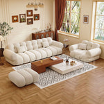 Load image into Gallery viewer, Modern Bubble Cushion Velvet Sofa Bed Convertible Deep Seat Sleeper
