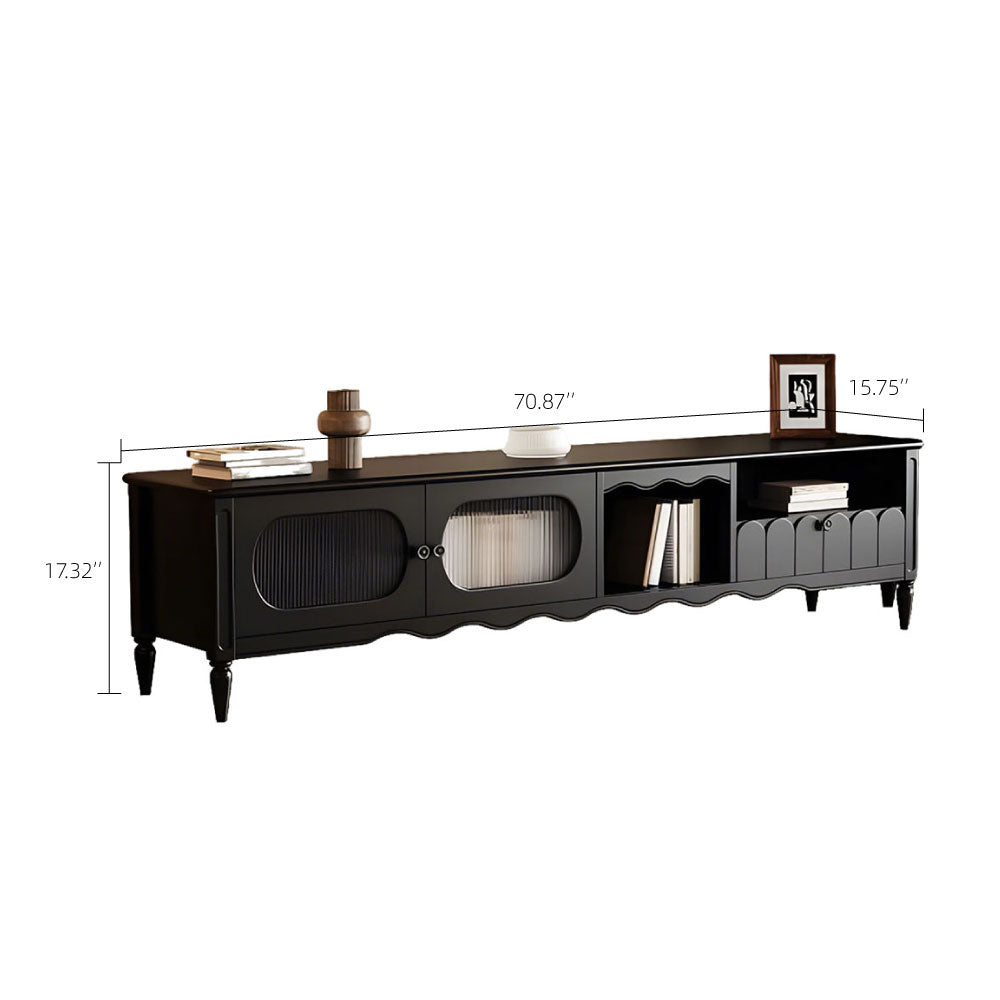 Walnut TV Stand Cabinet with Elegant Design and Spacious Storage Solutions