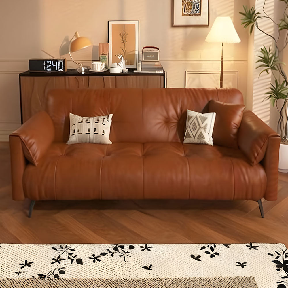 Modern Folding Sofa Bed with Tufted Upholstery and Convertible Sleeper Design