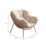 Load image into Gallery viewer, Outdoor Papasan Lounge Chair with Plush Cushion and Rope Weave Frame
