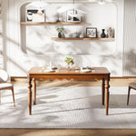 Load image into Gallery viewer, 54&#39;&#39;Vintage Carved Dining Table Solid Wood Build Elegant Silhouette Multi-Scene Use
