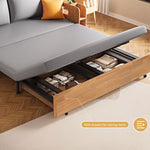 Load image into Gallery viewer, Solid Wood Sofa Bed Charging Function Storage Drawer Modern Minimalist
