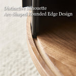 Load image into Gallery viewer, 46.8&#39;&#39; Coffee Table Oval Shape Modern Design Walnut Black Accent Storage Compartment
