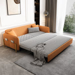 Load image into Gallery viewer, Sofa Bed Solid Wood Metal Frame Velvet Fabric Modern Convertible
