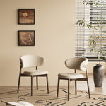 Load image into Gallery viewer, 2PCS Dining Chair Modern Ash Wood Frame Curved Backrest
